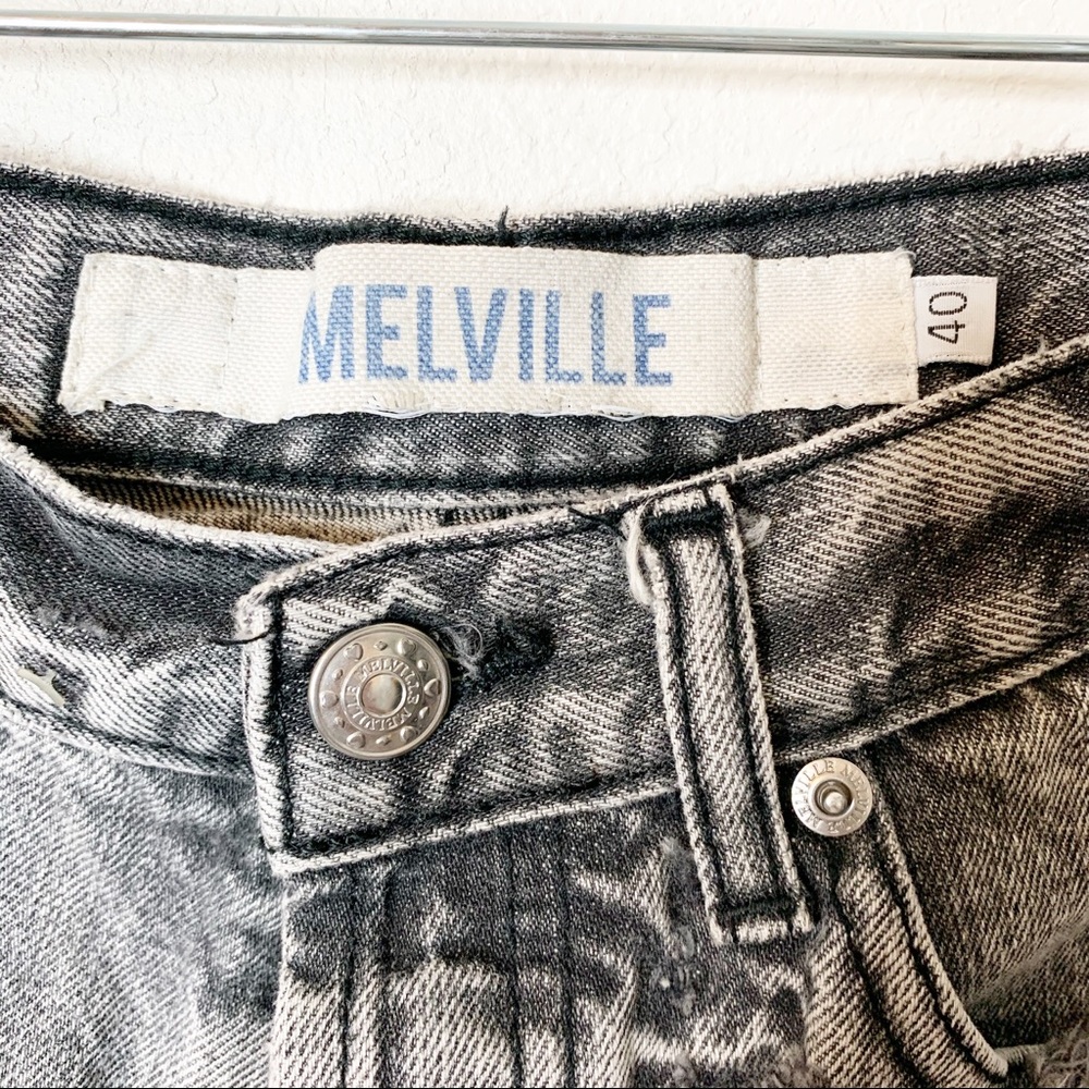 Brandy Melville Distressed Medium Wash Gray Shorts - Picture 3 of 7